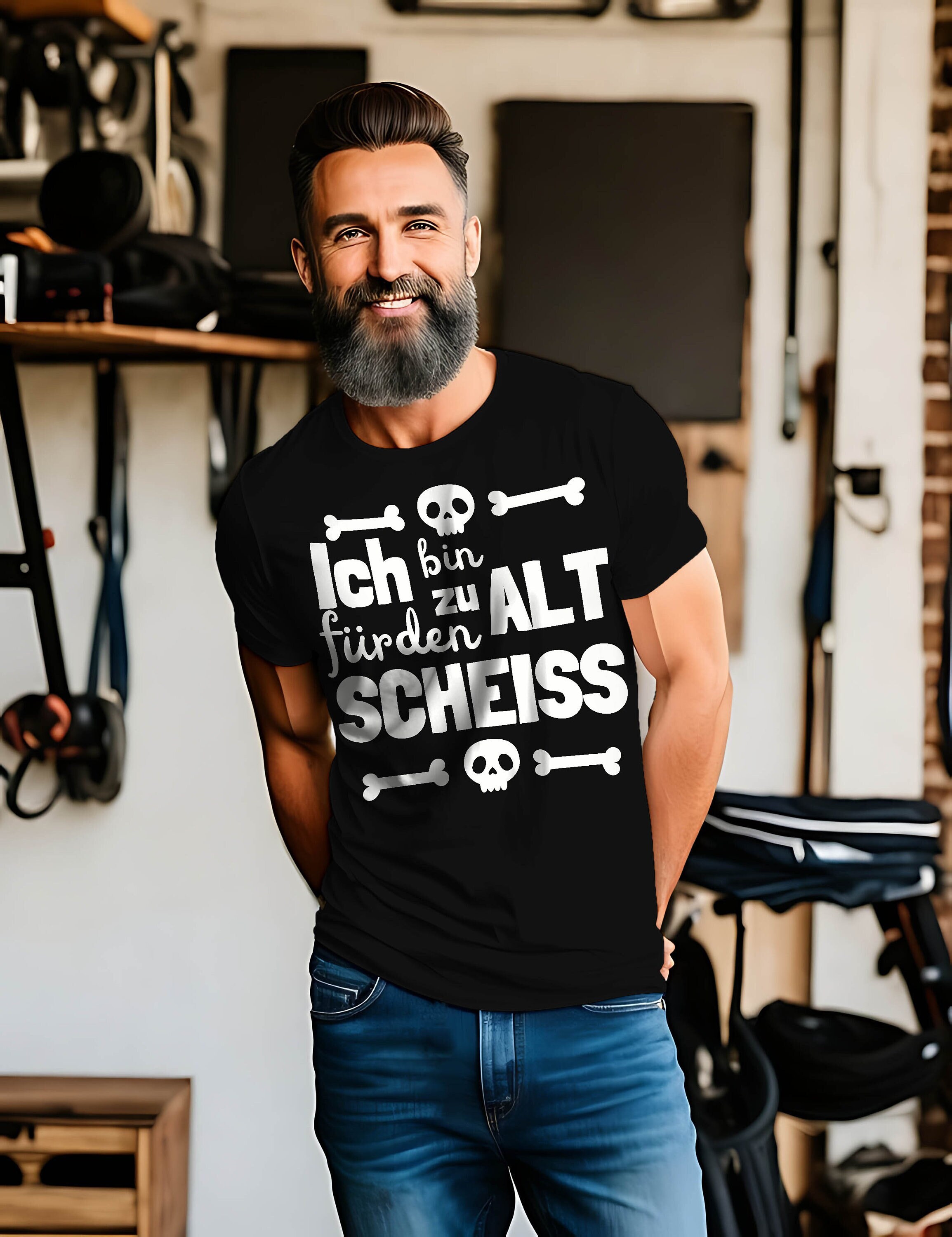 Unisex TShirt Ich bin zu alt für den Scheiß witzig zynisch lustiges