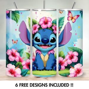 Cute Cartoon Floral Tumbler Wrap Bundle, 20oz Skinny Tumbler PNG, Bunny & Character Designs, Digital Sublimation Files for Crafting