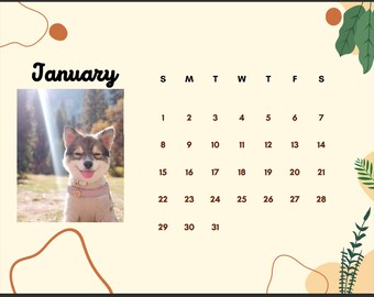Puppy Love Undated Calendar Printable Puppy Calendar - Etsy