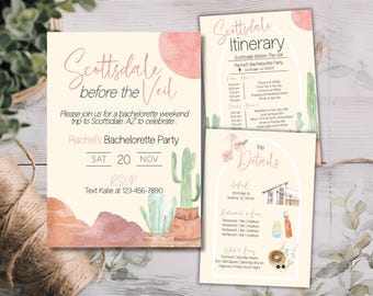 Scottsdale Bachelorette Itinerary Bundle Scottsdale Before The Veil Desert Bachelorette Girls Weekend Invite Arizona Bachelorette Schedule