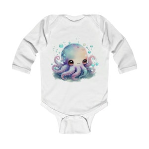Octopus baby bodysuit, sea creature baby bodysuit, Beatles Fan baby bodysuit, newborn baby bodysuit, shower gift, Octopus&#39;s Garden bodysuit,