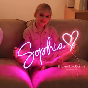 Benutzerdefinierte Leuchtreklame für Kinderzimmer, benutzerdefinierte Name Leuchtreklame, Wohnkultur, Schlafzimmerdekor, personalisiertes Geschenk für Kinder, Kinderzimmer Dekor, Wanddekoration