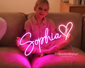 Custom Neon Sign For Kids Bedroom, Custom Name Neon Sign, Home Decor, Bedroom Decor, Personalized Gift For Kids, Kids Room Decor, Wall Decor