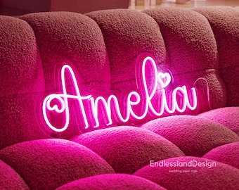 Custom Neon Sign For Kids Bedroom, Custom Name Neon Sign, Personalized Gift For Kids, Kids Room Decor, Home Decor, Children's Day Gift