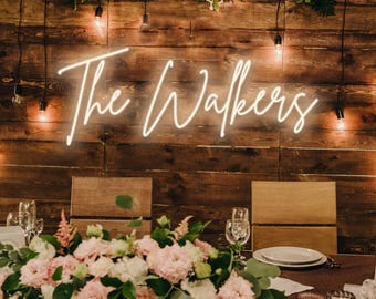 Neon Sign Custom Name, Vintage Name Sign, Custom Neon Sign Battery Operated, Neon Sign Custom Wedding, Custom Led Neon Sign For Wedding