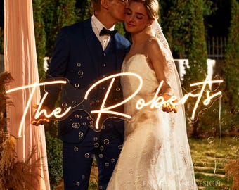 Custom Last Name Neon Sign Wedding for reception, Custom Neon Sign Battery Operated, Neon Sign Custom, Custom Family Name Sign, Home Decor