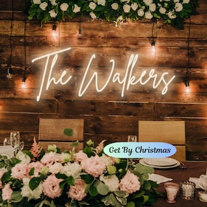 Neon Sign Custom Name, Vintage Name Sign, Custom Neon Sign Battery Operated, Neon Sign Custom Wedding, Custom Led Neon Sign For Wedding