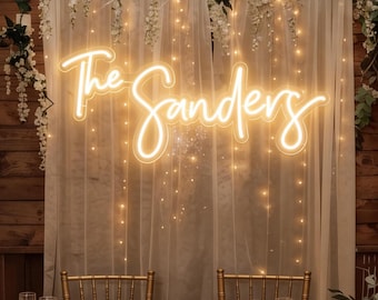 Neon Sign Custom Name, Vintage Name Sign, Custom Neon Sign Battery Operated, Neon Sign Custom Wedding, Custom Led Neon Sign For Wedding