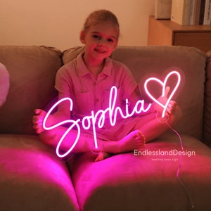 Custom Neon Sign For Kids Bedroom, Custom Name Neon Sign, Home Decor, Bedroom Decor, Personalized Gift For Kids, Kids Room Decor, Wall Decor