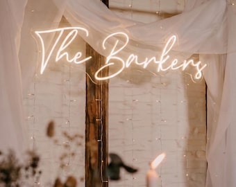 Neon Sign Custom Name, Vintage Name Sign, Custom Neon Sign Battery Operated, Neon Sign Custom Wedding, Custom Led Neon Sign For Wedding