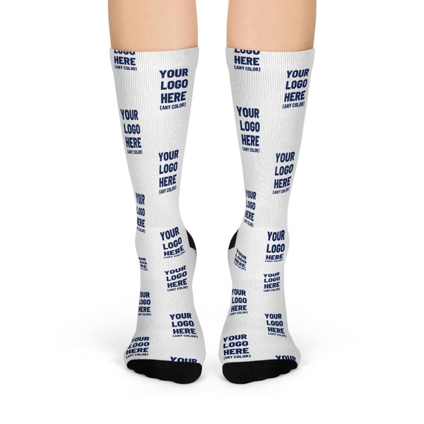 CUSTOM LOGO SOCKS Any Color, Any Logo, Any Design, Game Day Outfit Socks for Men and Women for Graduate Fathers Day Groomsman Gift