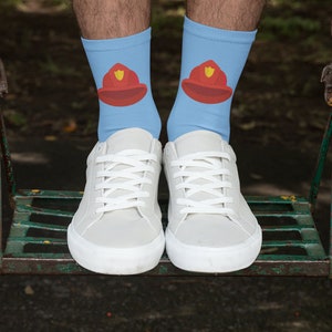 Fire Department Helmet Socks Academy Graduation Fire Fighter Gift Fathers Day Retirement Fireman Fire Station Party Gift Light Blue Helmet