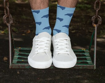 North Carolina Game Day Outfit Socks for Men and Women Socks for Fans College Acceptance Graduate Alumni Gift Sock for Groomsmen Fathers Day