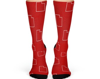 Utah Game Day Outfit Socks for Men and Women Socks for Fans College Acceptance Graduate Alumni Gift Socks for Groomsmen Fathers Day Gift