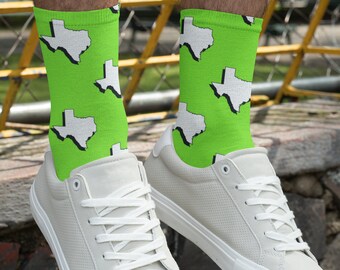 Texas Neon Game Day Outfit Socks for Men and Women Socks for Fans College Acceptance Graduate Alumni Gift Socks for Groomsmen Fathers Day
