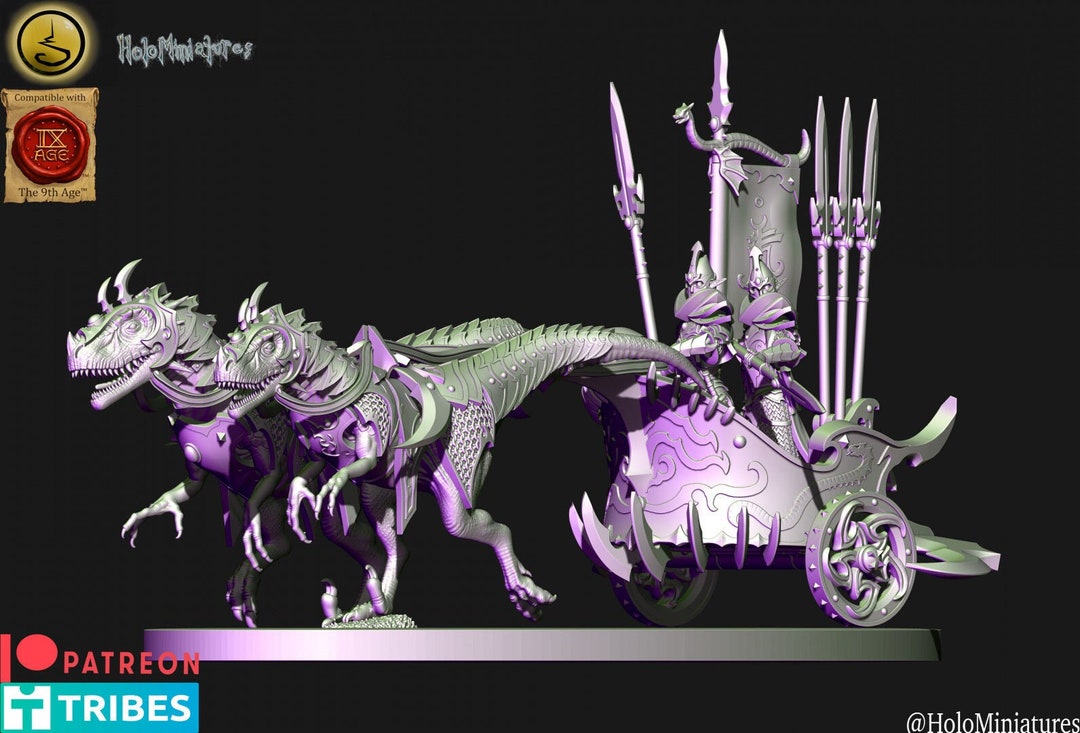 Elf Raptor Dark Elves Raptor Chariot Grimdark Fantasy Miniatures - Etsy