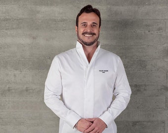 Chaqueta/abrigo de chef para hombre - Ecológico, antibacteriano y repelente de líquidos - Ideal para trabajos exigentes - Alta calidad