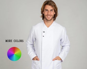 Tunique en microfibre antibactérienne pour professionnels de la santé - Blouse médicale et sarrau de laboratoire pour travaux exigeants