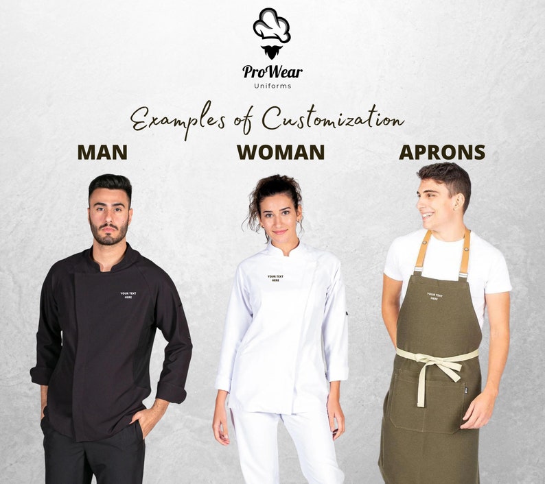 Chaqueta/Abrigo Chef Mujer Chaqueta Manga Larga para Baristas, Chefs y Cocineras Uniforme Cómodo y Resistente Camareras imagen 7