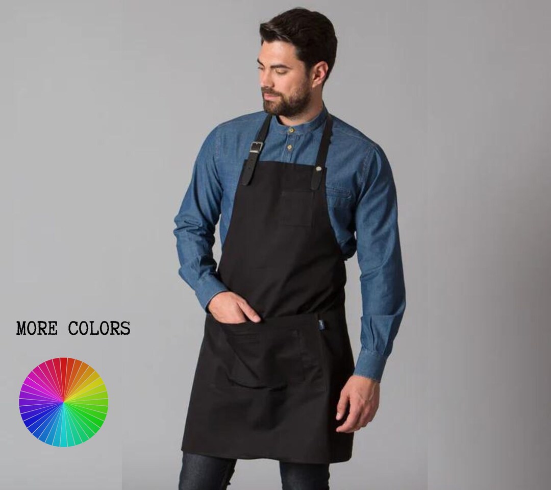 Barista and Bartender Apron - Professional Canvas and Linen With Chest ...