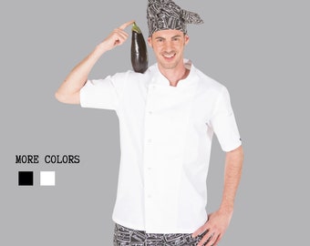 Chaqueta/abrigo de Chef Unisex con Bolsillo y Cuello - Ideal para Baristas, Cocineros y Chefs en Hoteles y Restaurantes