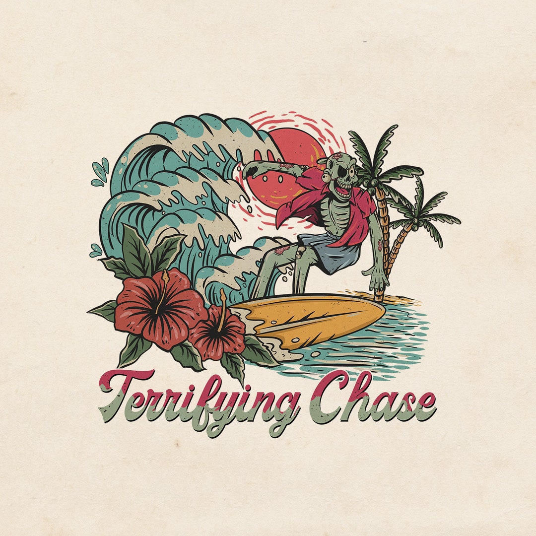 Zombie Surfing Png Zombie Beach Halloween Sublimation - Etsy