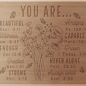 You Are Inspiration Svg Png, Bible Verse Flower Bouquet Christian Quote Cricut Cut Files, Motivational Faith Sublimation Design image 6