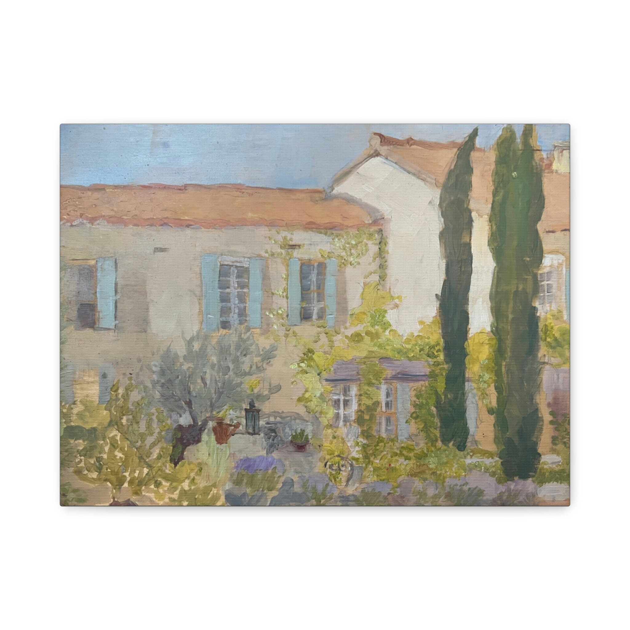 Maison Provence Oil Painting - Stretched Canvas Art Print - Etsy