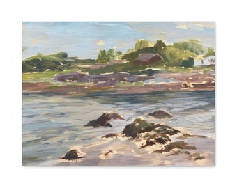 Coastal Landscape Oil Painting - Canvas Art Print