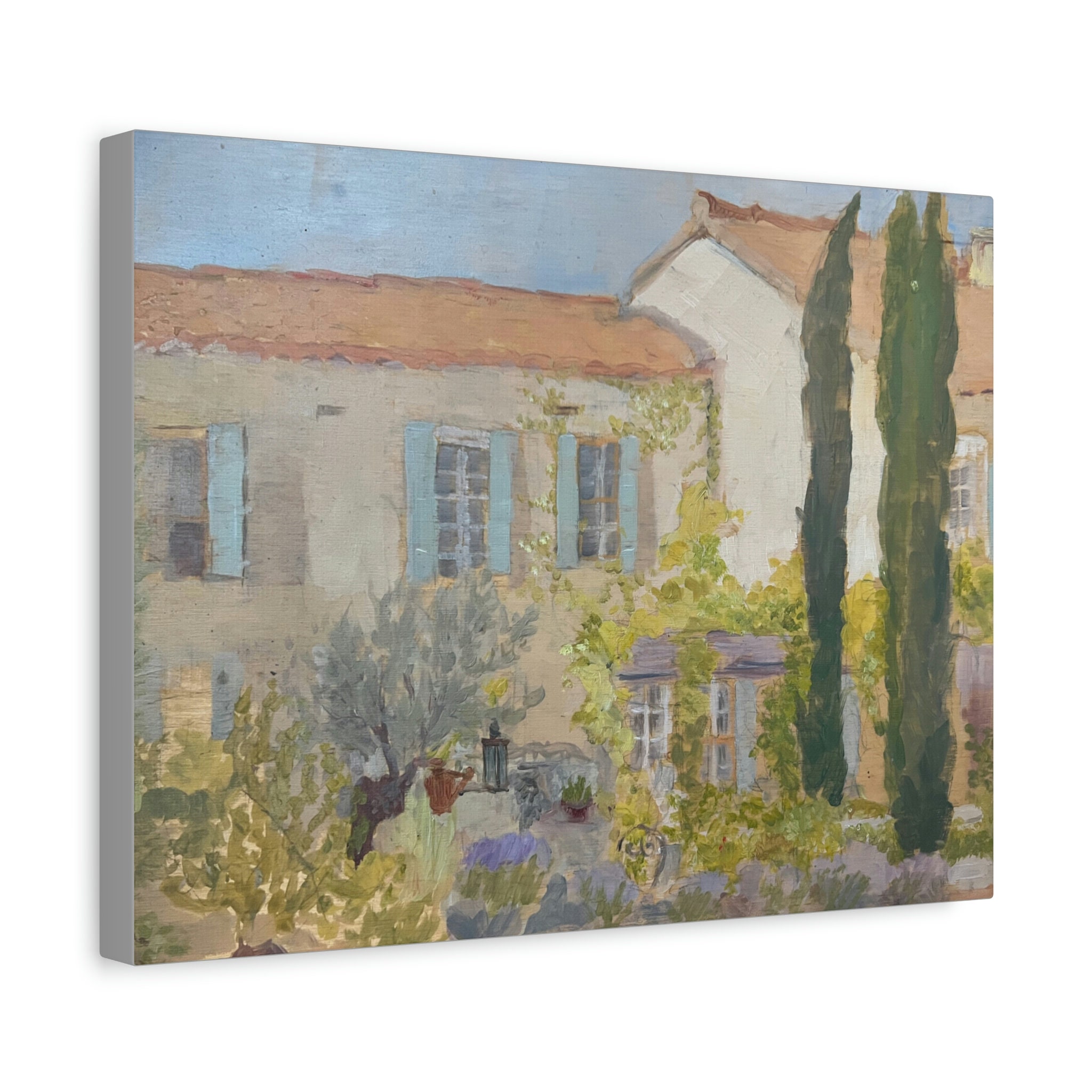 Maison Provence Oil Painting - Stretched Canvas Art Print - Etsy