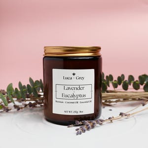 Lavender and Eucalyptus Beeswax Candle, Luxury Nontoxic Candle, Safe candles, Lavender Beeswax Candle, Lavender Aromatherapy, clean candles