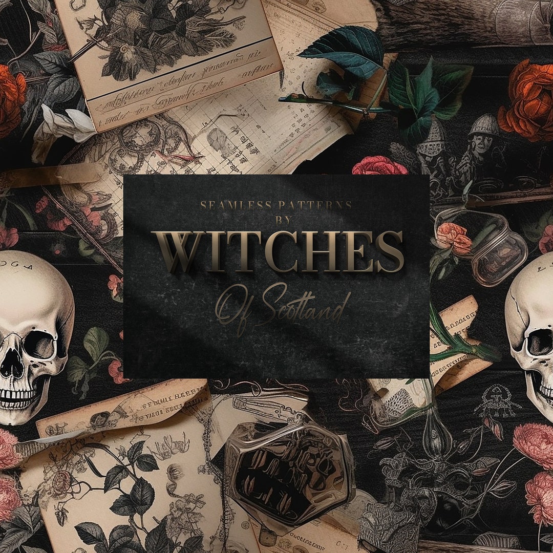 Gothic Skull Seamless Pattern Seamless Skull Skull Digital Paper ...