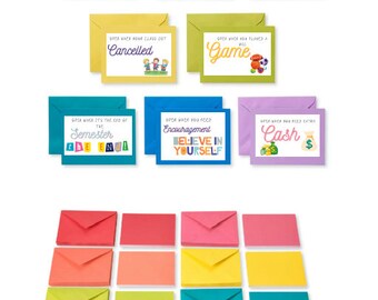 College "Open when" Envelopes and Notecards