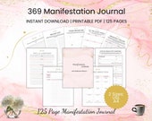 369 Manifestation Journal Printable PDF | 369 Method Printable Planner | Law Of Attraction Guide | LOA 369 Manifestation PDF Workbook