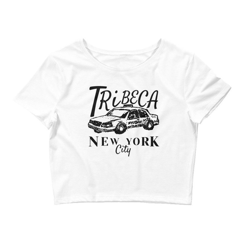 NYC Crop Top Tribeca New York City Vintage Retro Style Etsy