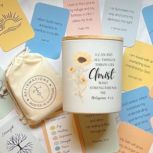 Scripture Jar of Encouragement Read Me When Bible Verses, Christianity Gift for Mom Friend