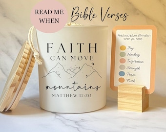 Emotional bible verse jar, Christian Affirmation Gift, Daily Christian Encouragement, Positive Affirmation Jar, Read me when, Scripture Jar