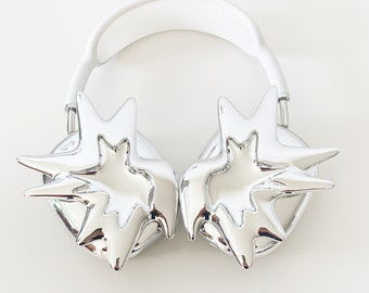 Stern AirPods Max Covers: Silberglänzende, 3D gedruckte Kopfhörer Aufsätze