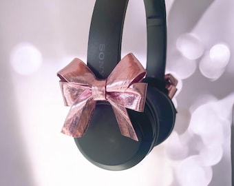 Shiny Bow Headset Accessory: Gaming Headphone Attachment