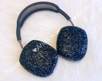 Etui na słuchawki AirPods Max z kryształkami: lśniące diamenty, zestaw 2 szt.