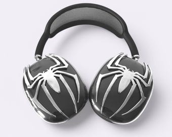 Spider airpods max attachments, metal spiders on clear cases only, no headset included, airpods max, valentine&#39;s day, gift for him