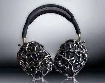 Thorn Airpods max covers, a set of 2, cyberpunk, glossy black, apple headphone covers, 3d printing, AirPods max cases, apple headphones