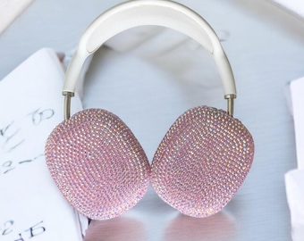 Błyszczące diamentowe etui na Airpods Max: błyszczące etui ochronne