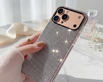 Luxury Full-Coverage sparkling iPhone Case, blingbling phone case for iPhone 17, iPhone 17 Pro, iPhone 17 Pro Max, and 16, 15, 14, 13 series