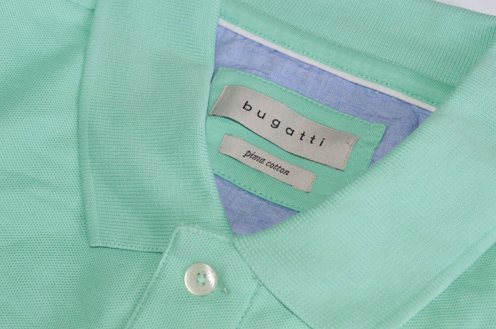 BNWOT Mens Bugatti Pique Polo Shirt Finest Cotton Mint Green Logo  Embroidered - Etsy