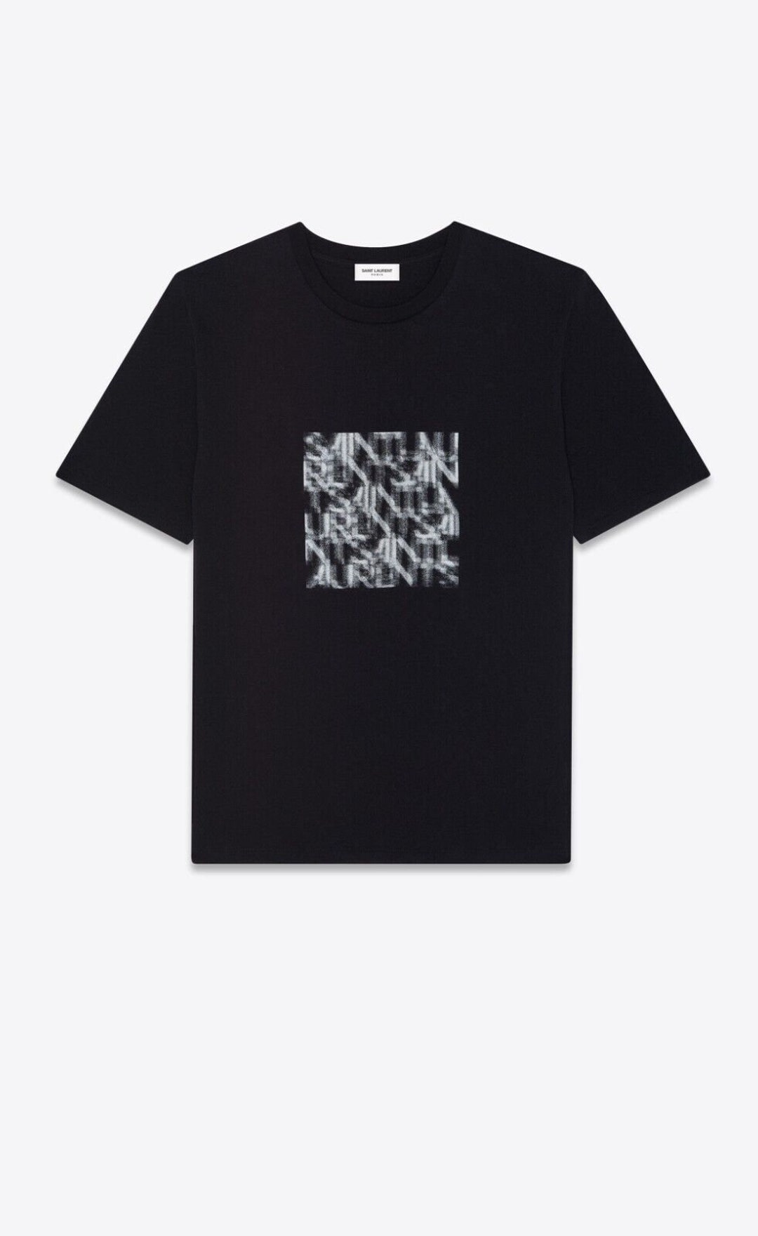 Saint Laurent Paris Optical Illusion T-shirt Black Size L Black & Chalk ...