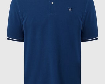 BNWOT Mens Bugatti Pique Polo Shirt Finest Cotton Navy Blue Striped Collar  - Etsy