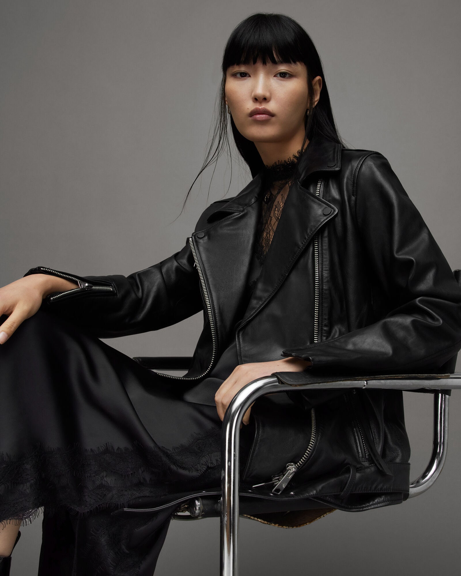 All saints billie 2025 leather jacket