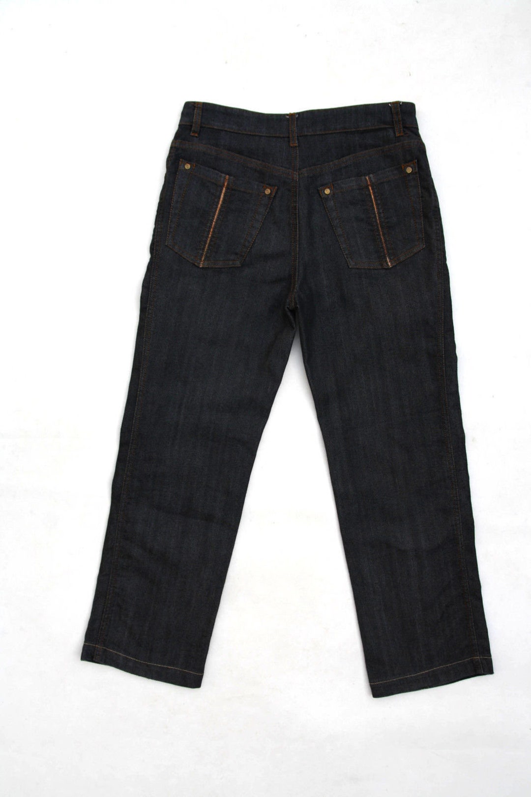 Alviero Martini Prima Classe 3/4 Dark Grey Jeans Denim Etsy