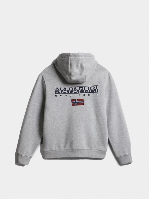 Napapijri grey hoodie hot sale